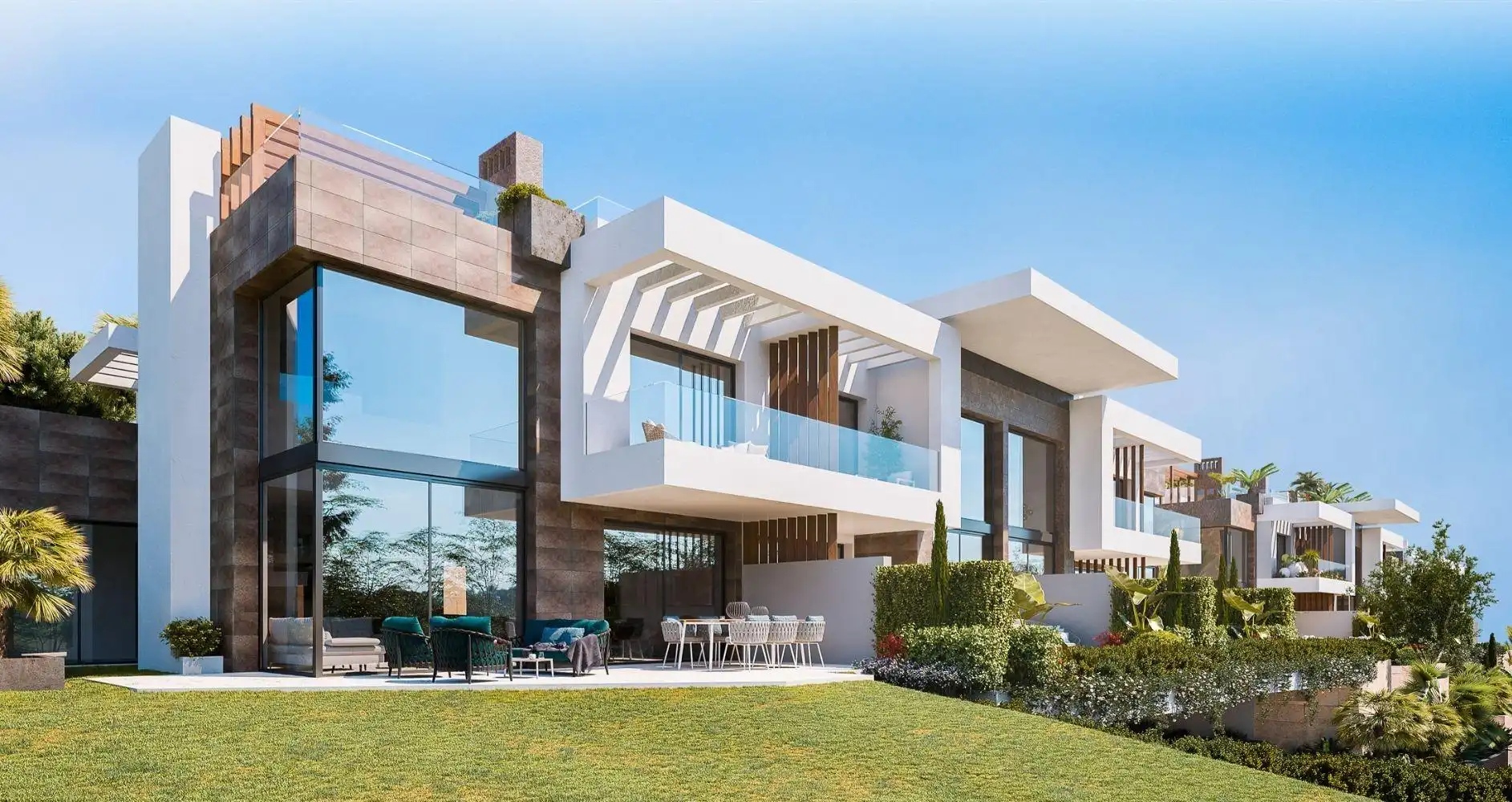 Vista exterior de Casa adosada en venta en Marbella con Calefacción, Jardín privado y Terraza