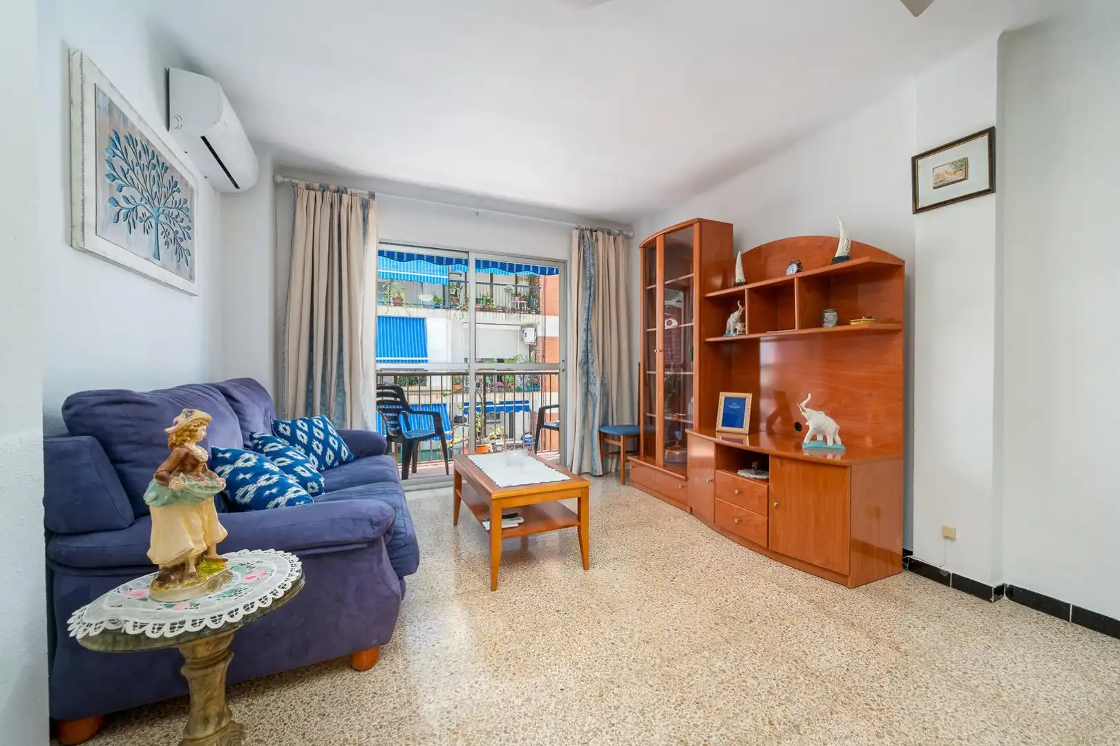 Sala d'estar de Pis en venda en  Palma de Mallorca amb Aire condicionat, Moblat i Balcó