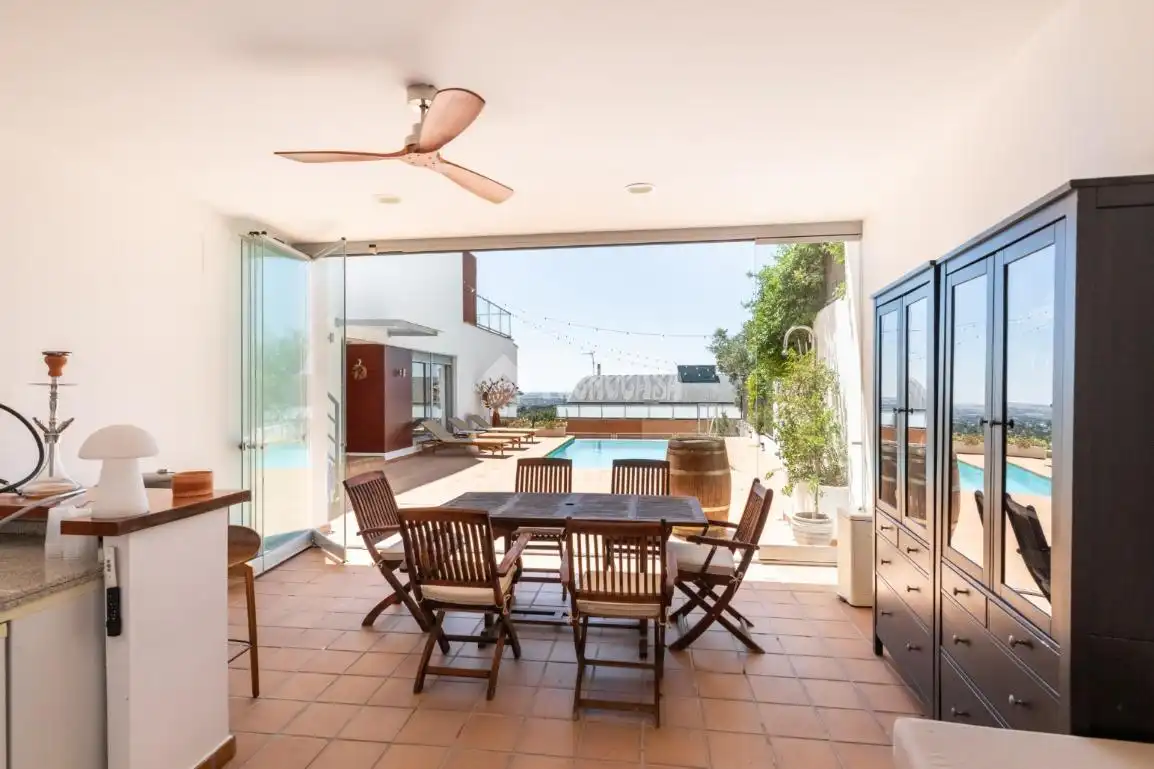 Terrasse von Einfamilien-Reihenhaus zum Verkauf in Torrelodones mit Klimaanlage, Heizung und Terrasse