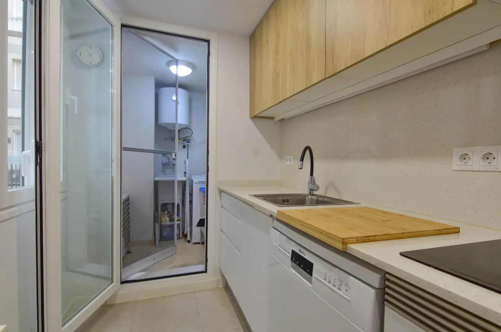 Cuina de Apartament de lloguer en El Puig de Santa Maria amb Calefacció, Jardí privat i Terrassa