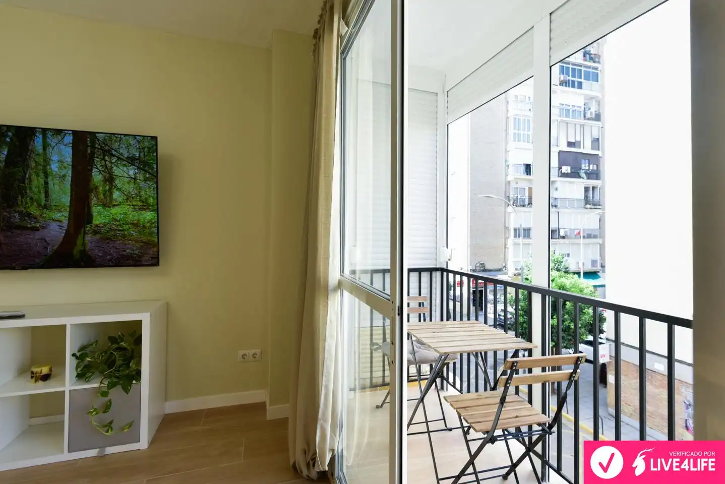 Balcony of Flat for rent in Sevilla  with Air Conditioner, Furnished and Balcony