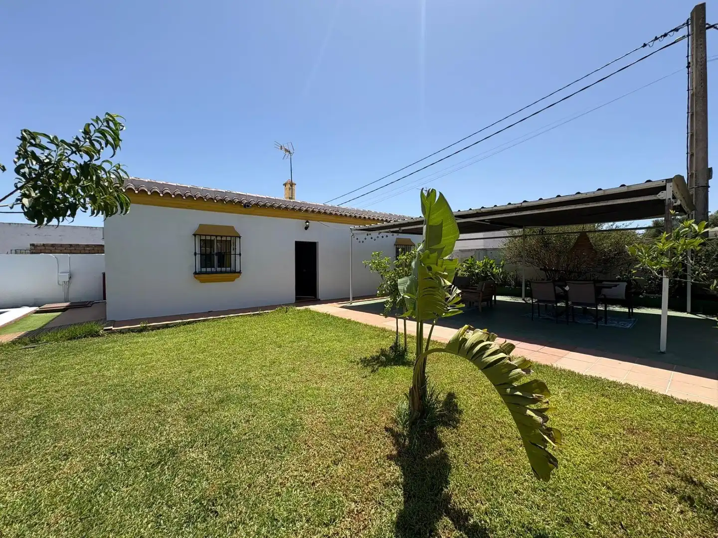 Garden of Houses for rent in Chiclana de la Frontera  with Air Conditioner, Private garden and Terrace