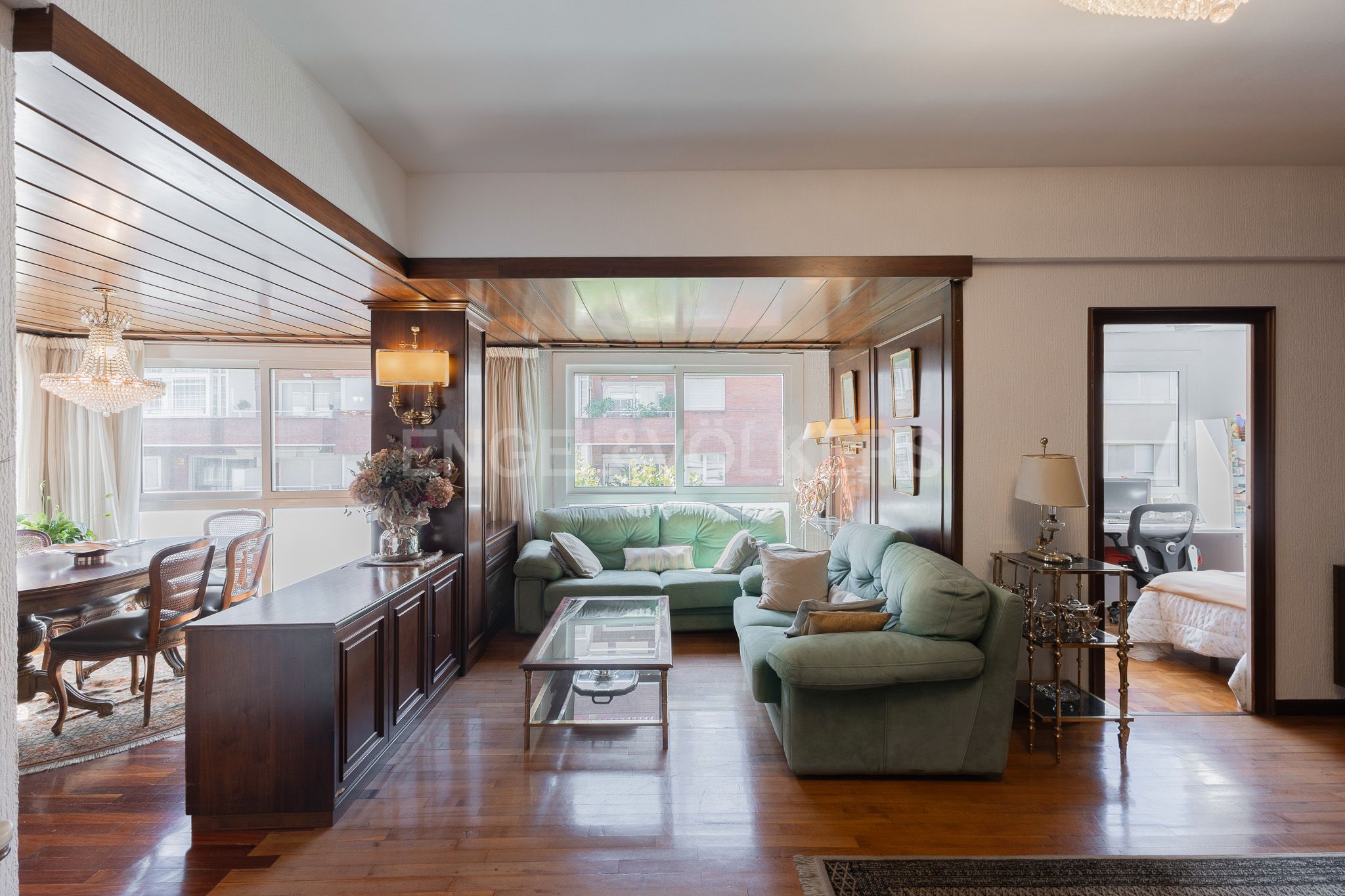 Sala d'estar de Pis en venda en  Barcelona Capital amb Aire condicionat, Calefacció i Parquet