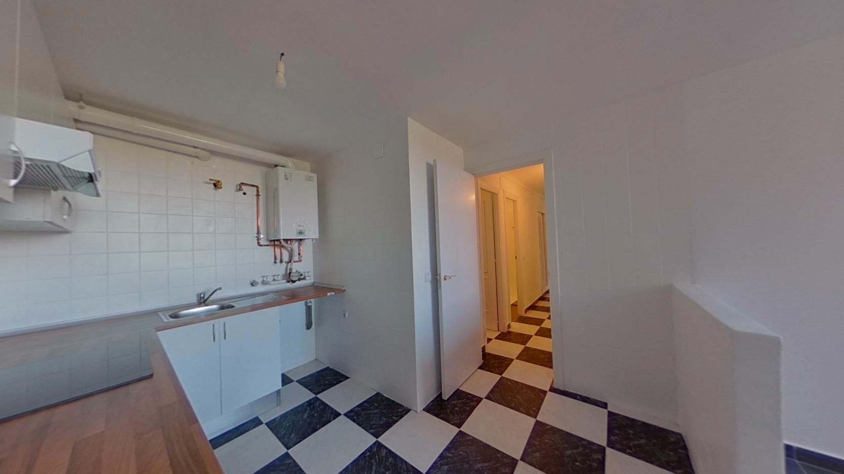 Kitchen of Flat for sale in  Madrid Capital  with Air Conditioner, Heating and Balcony