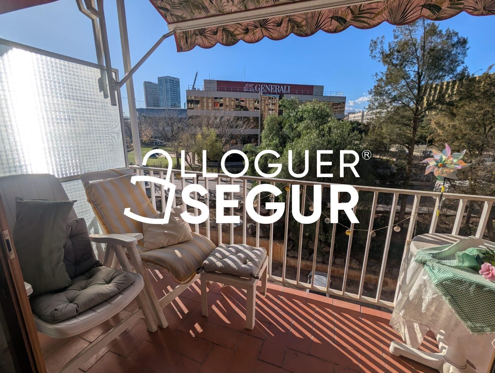 Terrassa de Pis de lloguer en L'Hospitalet de Llobregat amb Terrassa i Moblat