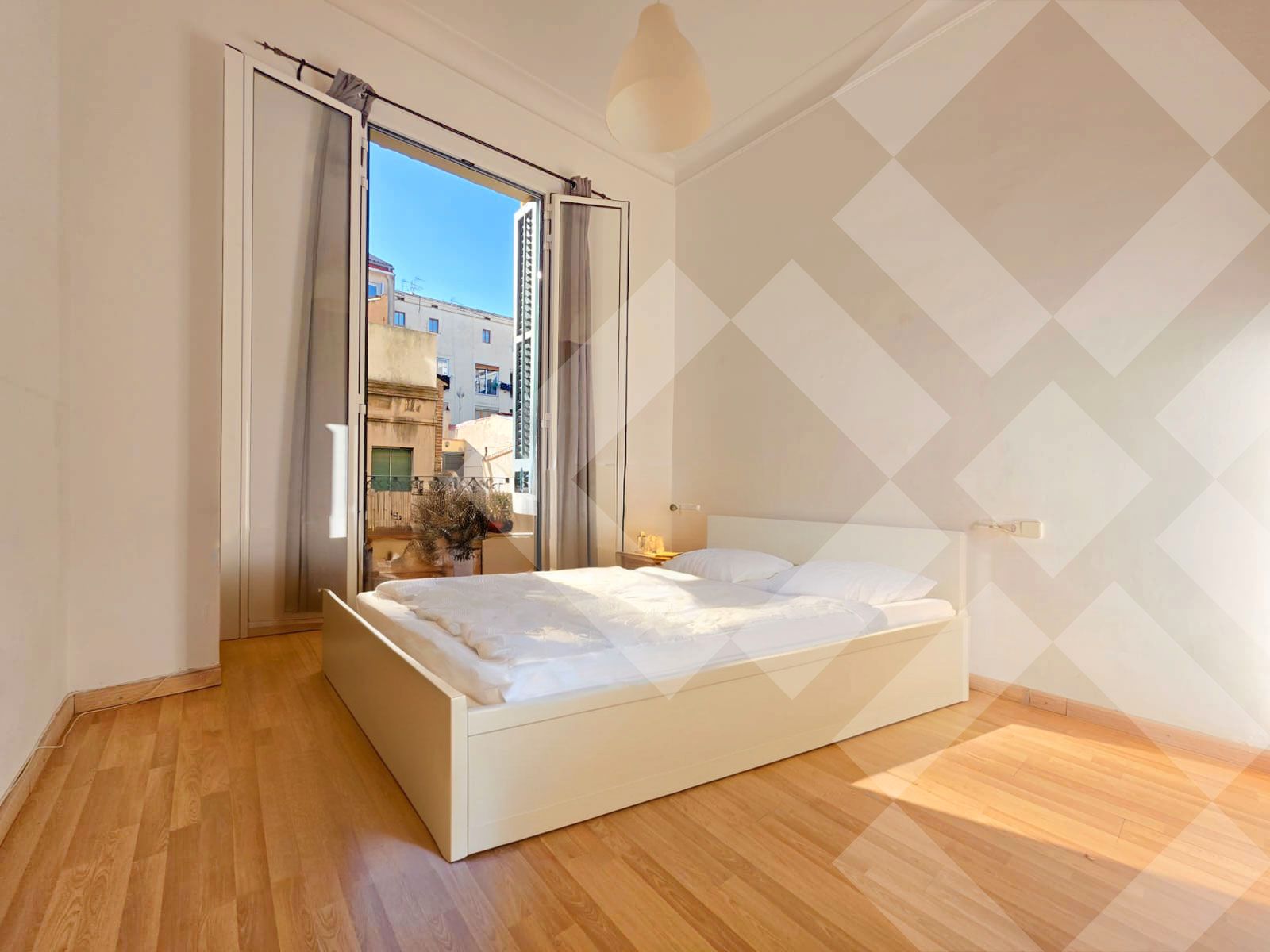 Dormitori de Pis de lloguer en  Barcelona Capital amb Aire condicionat, Moblat i Rentadora