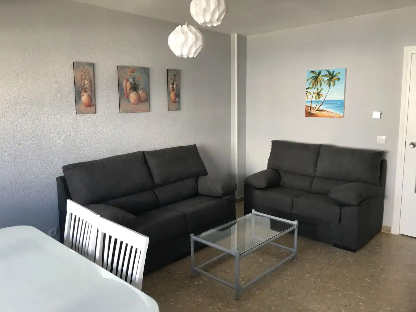 Sala d'estar de Pis de lloguer en Ciudad Real amb Calefacció, Terrassa i Moblat