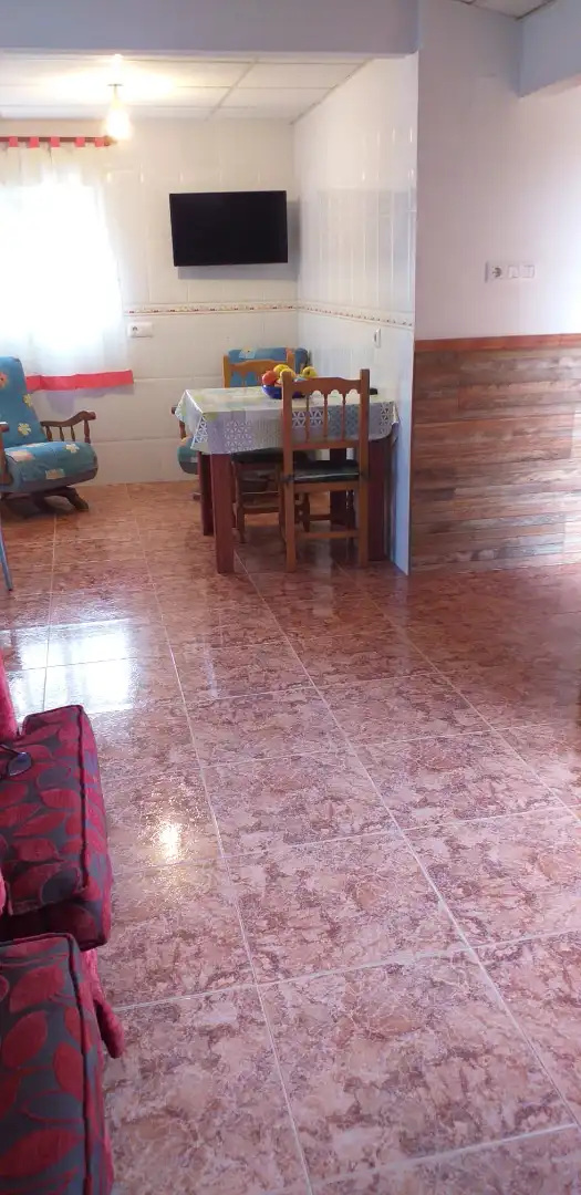 Menjador de Casa o xalet en venda en Fuente Álamo de Murcia amb Traster, Moblat i Piscina comunitària