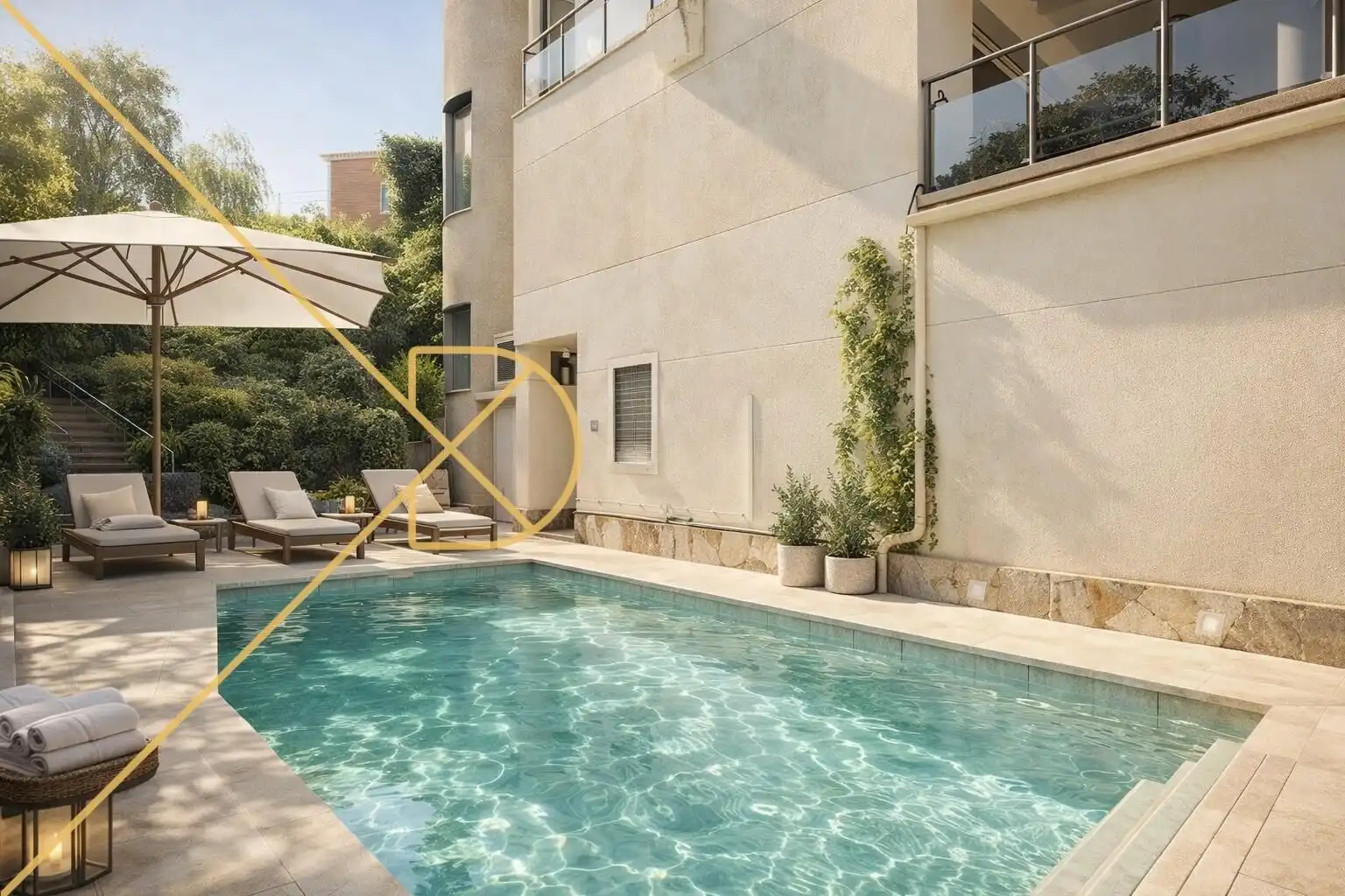 Swimming pool of Houses for sale in Sant Just Desvern  with Air Conditioner, Heating and Private garden