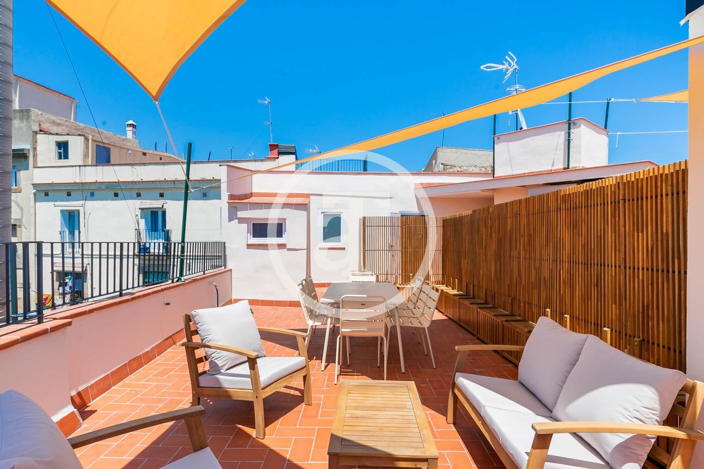 Terrace of Attic to rent in  Barcelona Capital  with Air Conditioner, Heating and Furnished