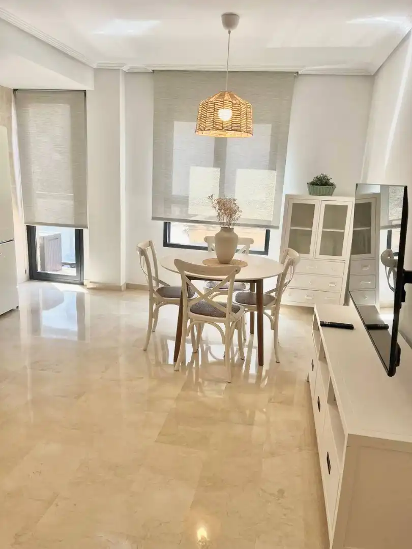 Dining room of Flat for rent in Valencia  with Air Conditioner, Furnished and Balcony