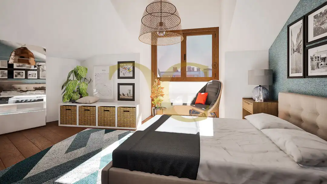 Schlafzimmer von Maisonette zum Verkauf in Noreña mit Heizung, Terrasse und Abstellraum