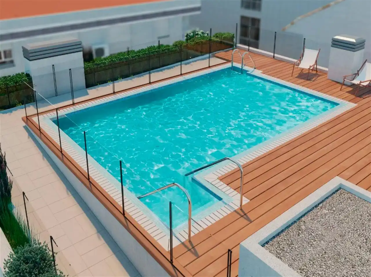 Schwimmbecken von Wohnung zur Miete in Málaga Capital mit Schwimmbad