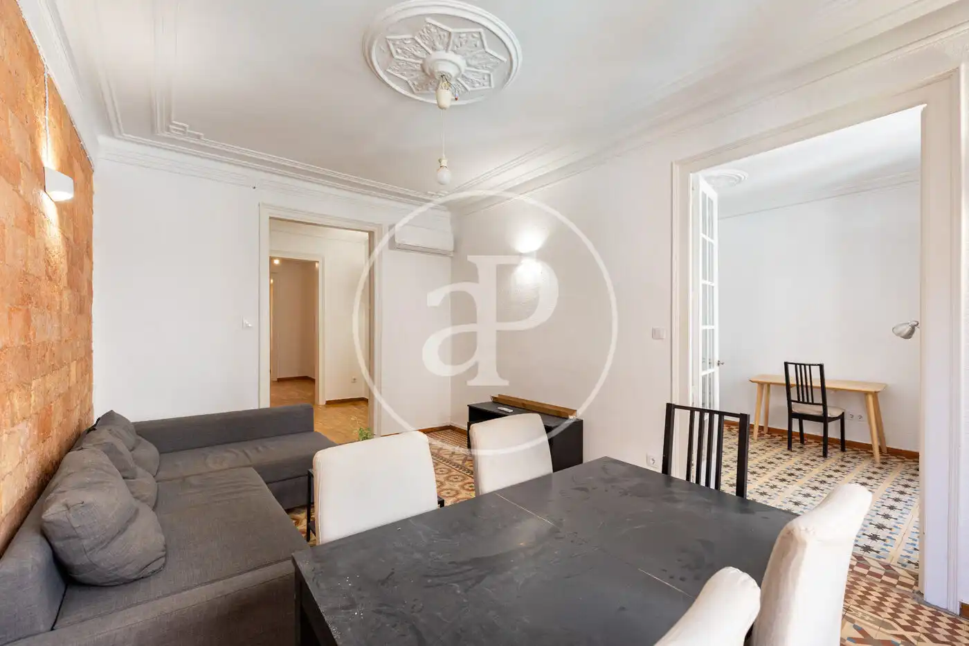 Esszimmer von Wohnung zur Miete in Barcelona mit Klimaanlage, Heizung und Möbliert