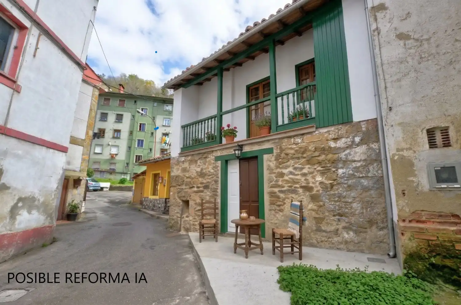 Vista exterior de Casa o xalet en venda en Mieres (Asturias) amb Piscina