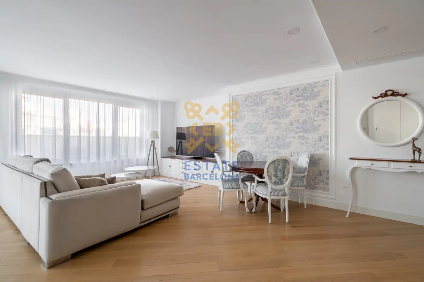 Wohnzimmer von Dachboden zum Verkauf in Valencia mit Klimaanlage, Heizung und Möbliert