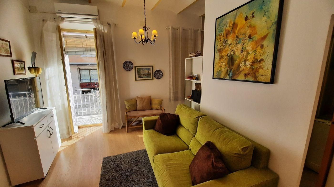 Living room of Apartment for sale in La Ràpita  with Air Conditioner and Parquet flooring