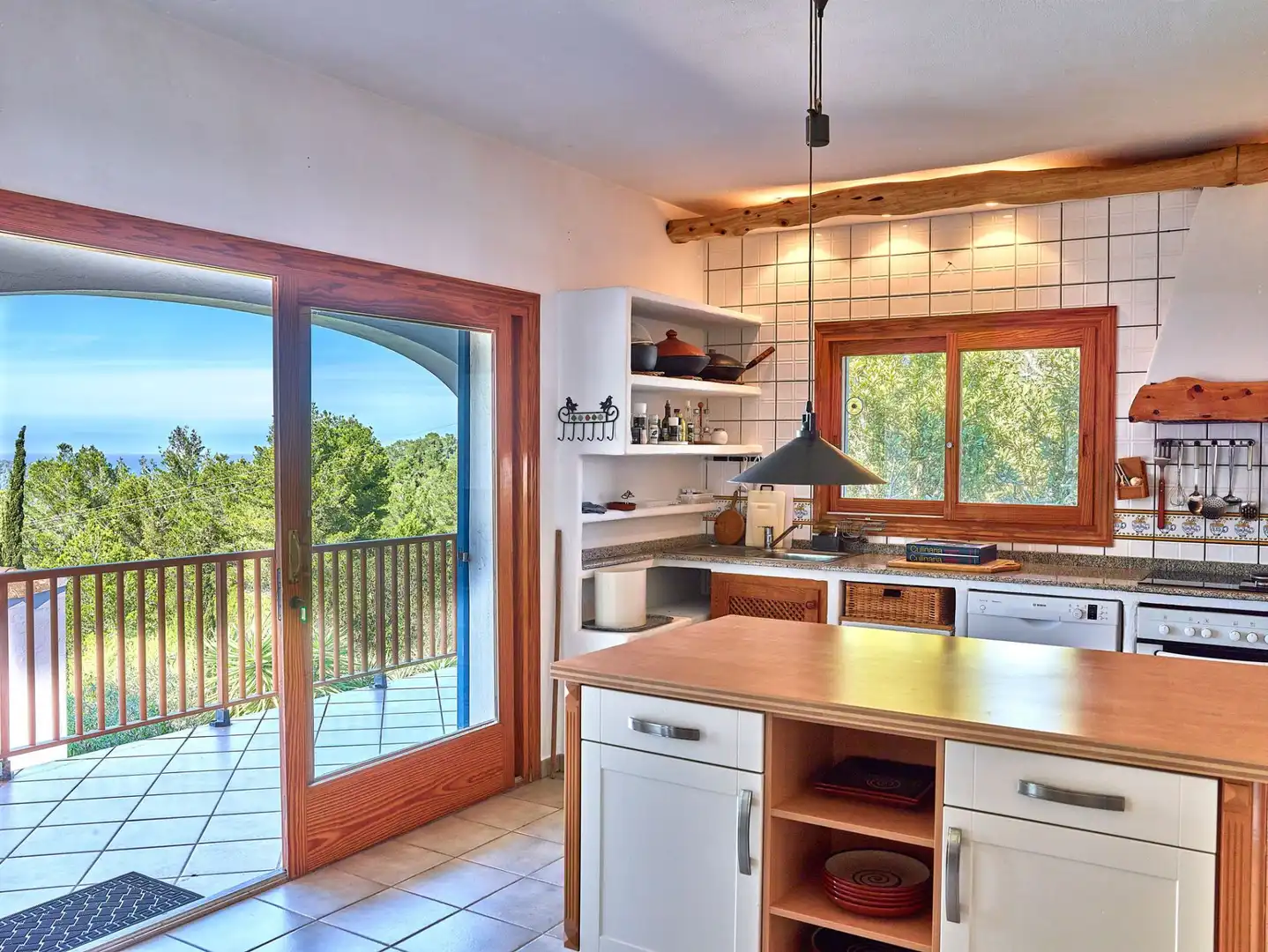 Kitchen of Houses for sale in Sant Josep de sa Talaia  with Air Conditioner, Heating and Private garden
