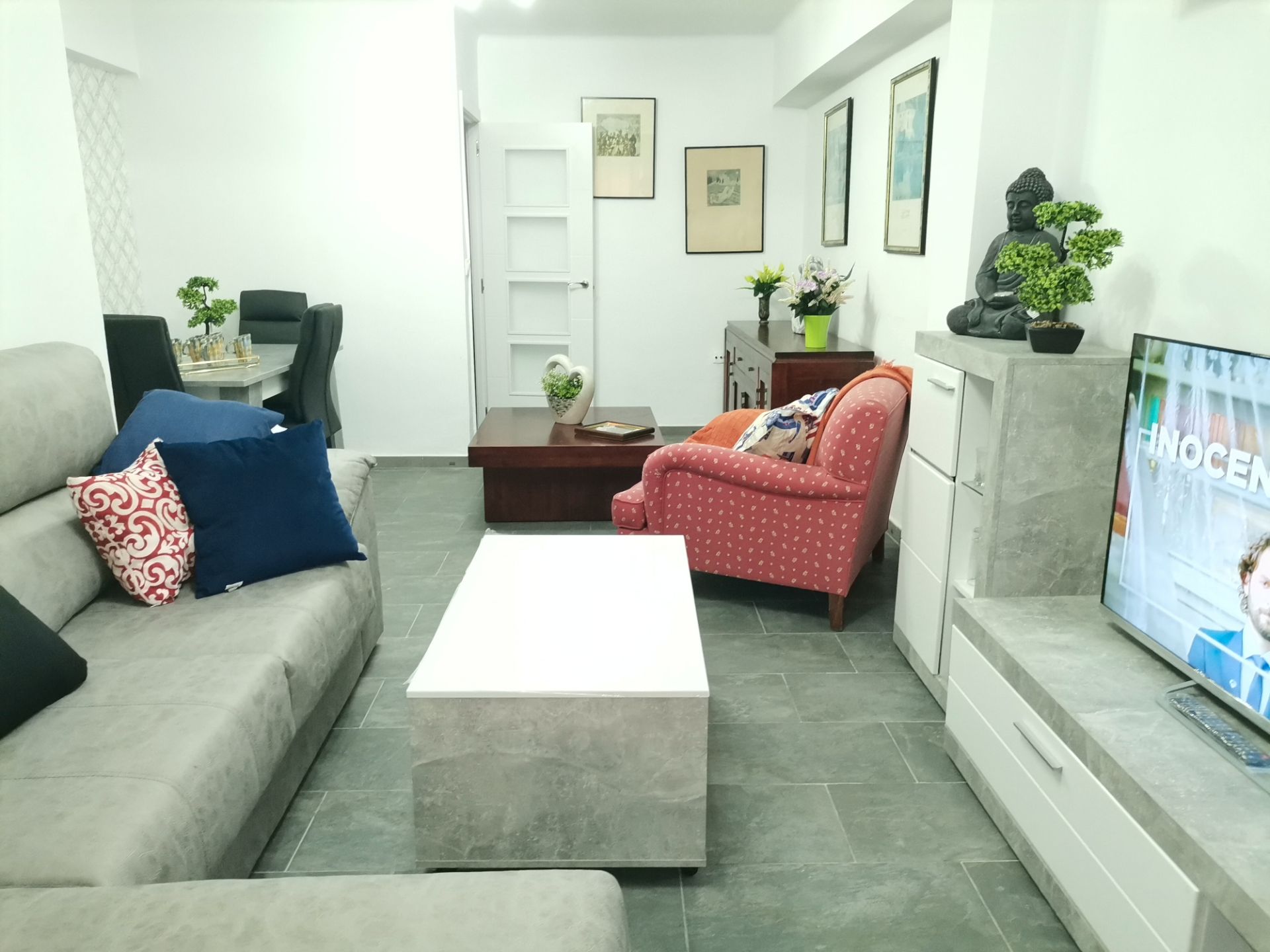 Living room of Flat to rent in  Almería Capital  with Air Conditioner, Terrace and Furnished