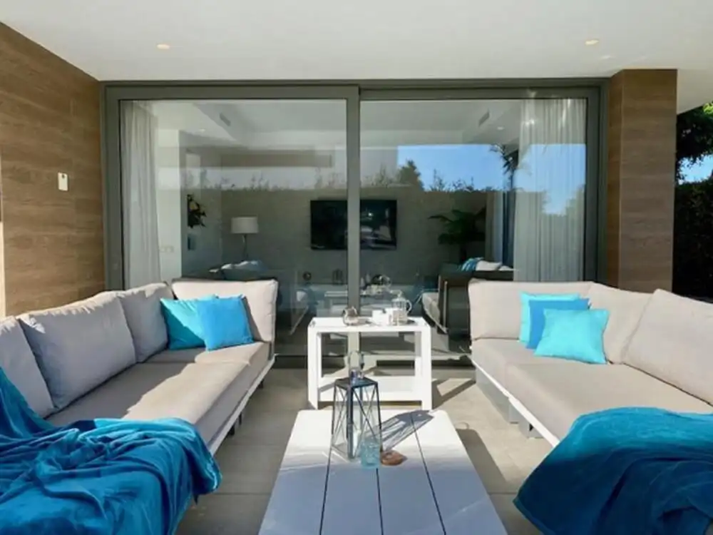 Terrassa de Casa o xalet de lloguer en Estepona amb Aire condicionat, Jardí privat i Terrassa