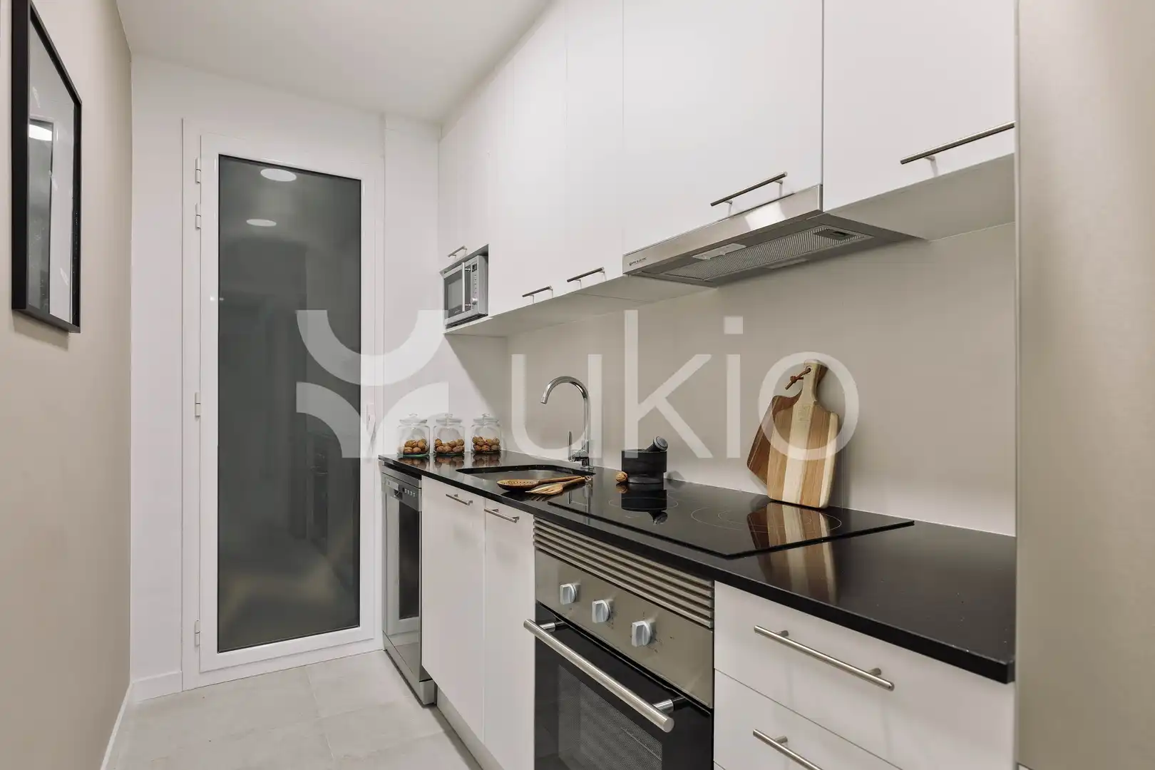 Cocina de Apartamento de alquiler en Barcelona con Aire acondicionado, Calefacción y Amueblado