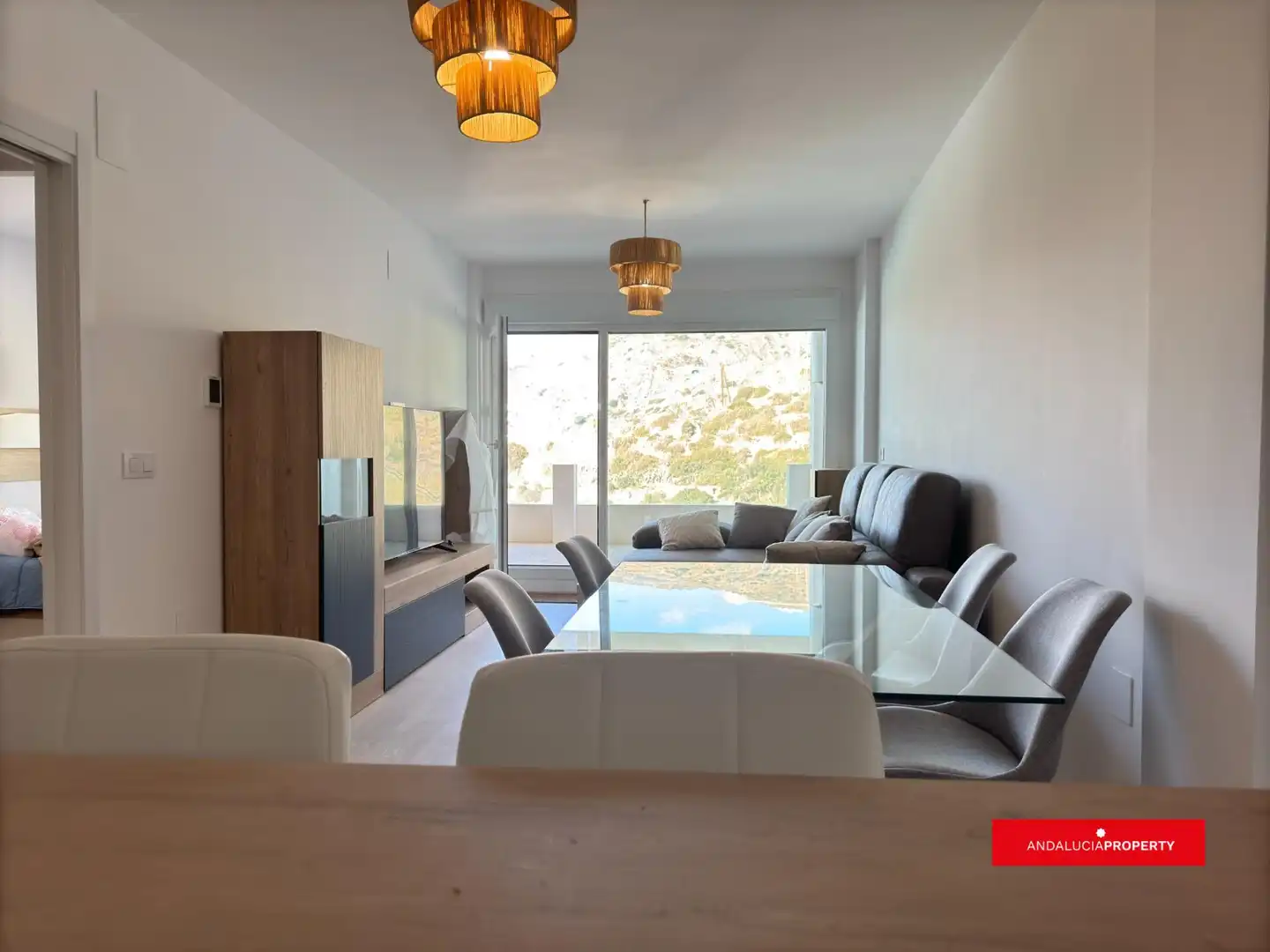 Esszimmer von Wohnung zur Miete in Sorvilán mit Klimaanlage, Heizung und Privatgarten
