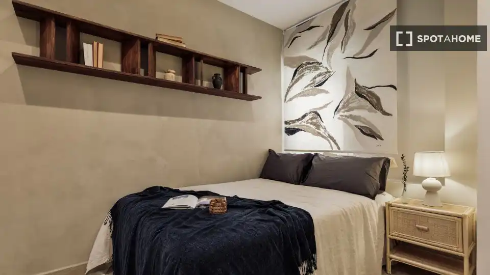 Bedroom of Apartments for share in Barcelona  with Air Conditioner, Terrace and Furnished