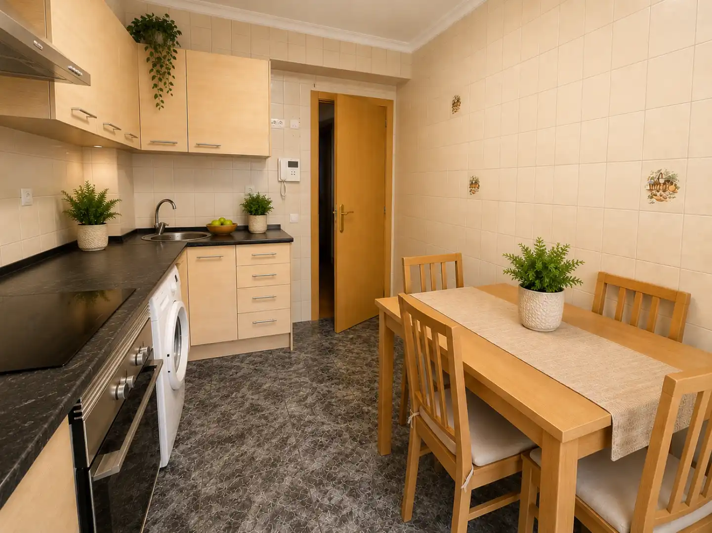 Kitchen of Flat for sale in Oviedo   with Heating, Parquet flooring and Terrace
