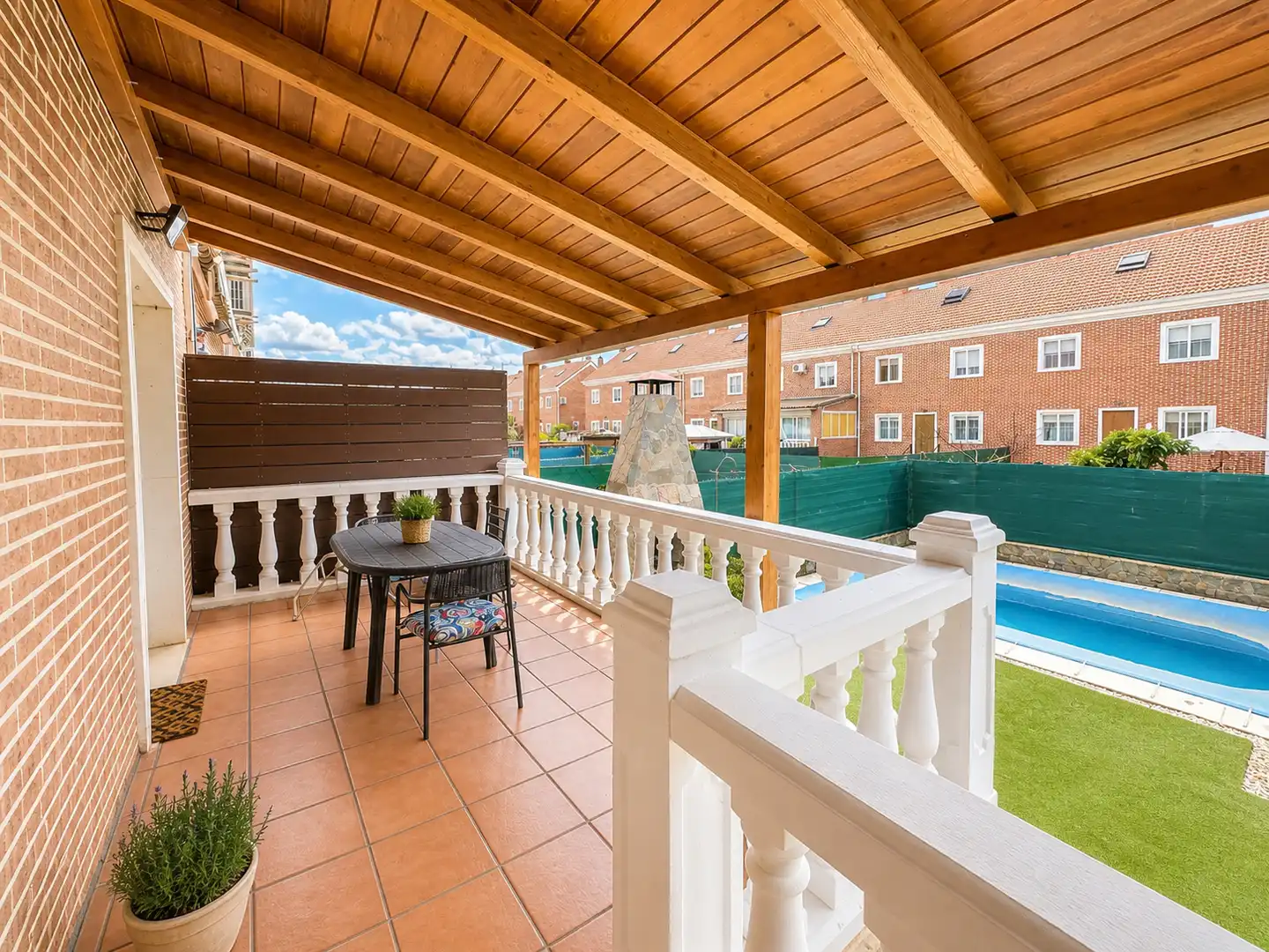 Terrace of Detached homes for sale in Azuqueca de Henares  with Heating, Parquet flooring and Swimming Pool