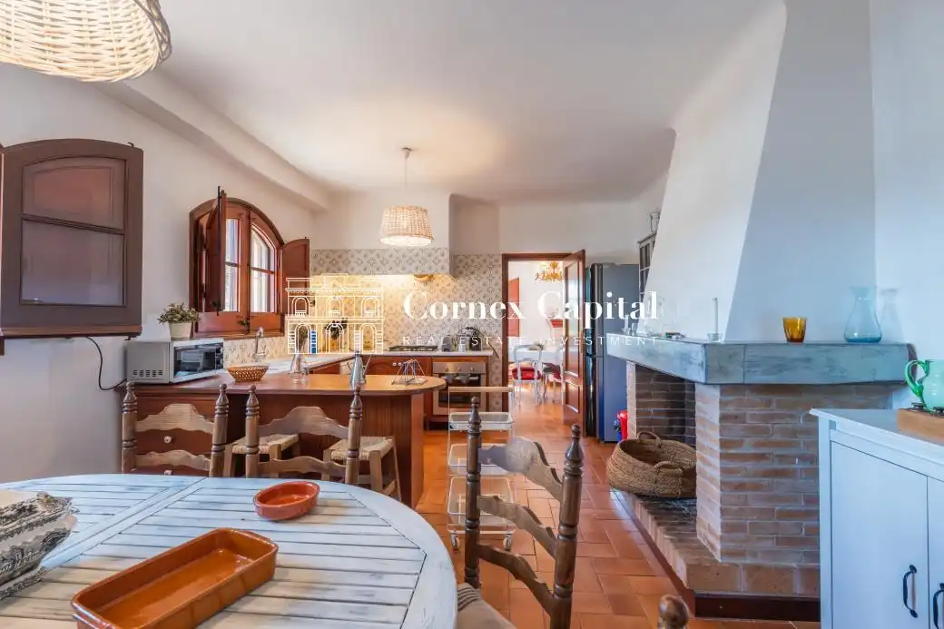 Cocina de Finca rústica de alquiler en Fontanilles con Aire acondicionado, Calefacción y Jardín privado