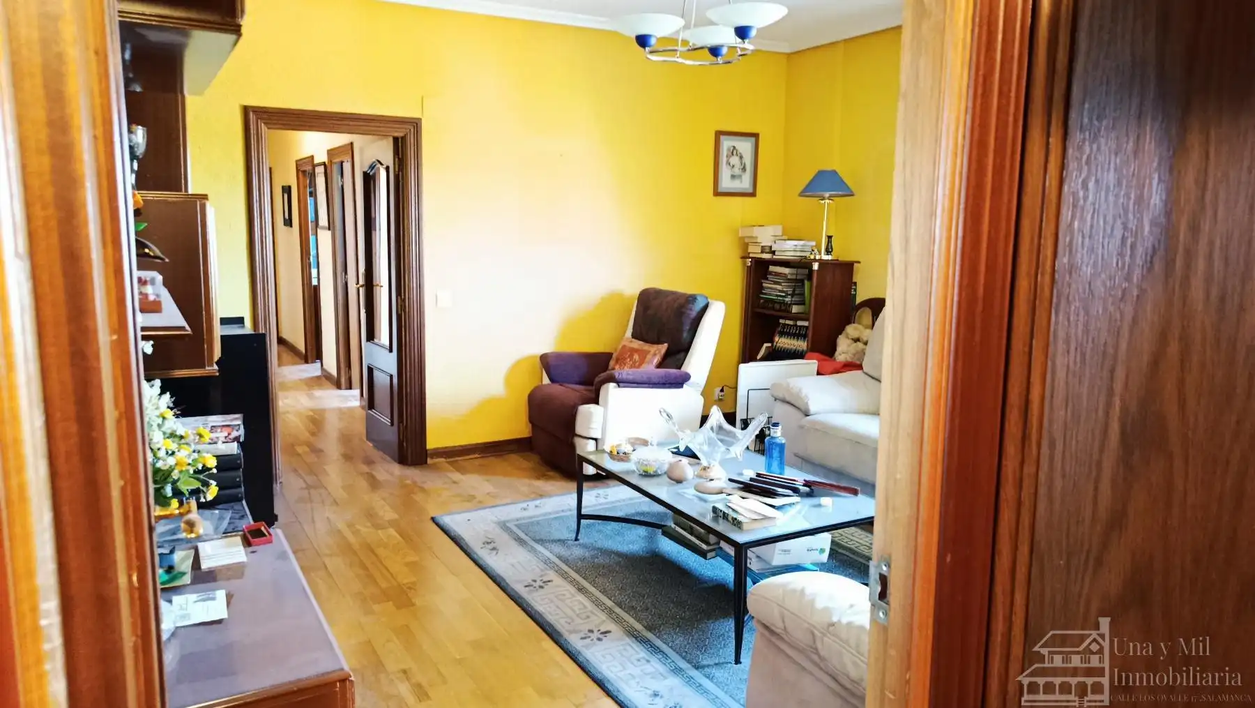 Sala d'estar de Pis en venda en Salamanca amb Calefacció, Parquet i Moblat