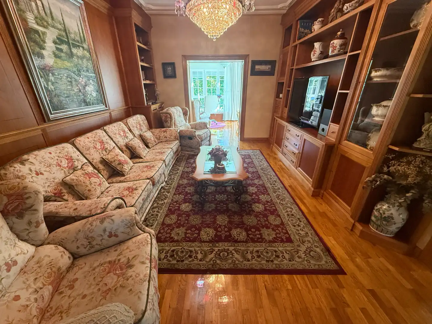 Sala de estar de Casa o chalet en venta en Castrillón con Calefacción, Jardín privado y Piscina