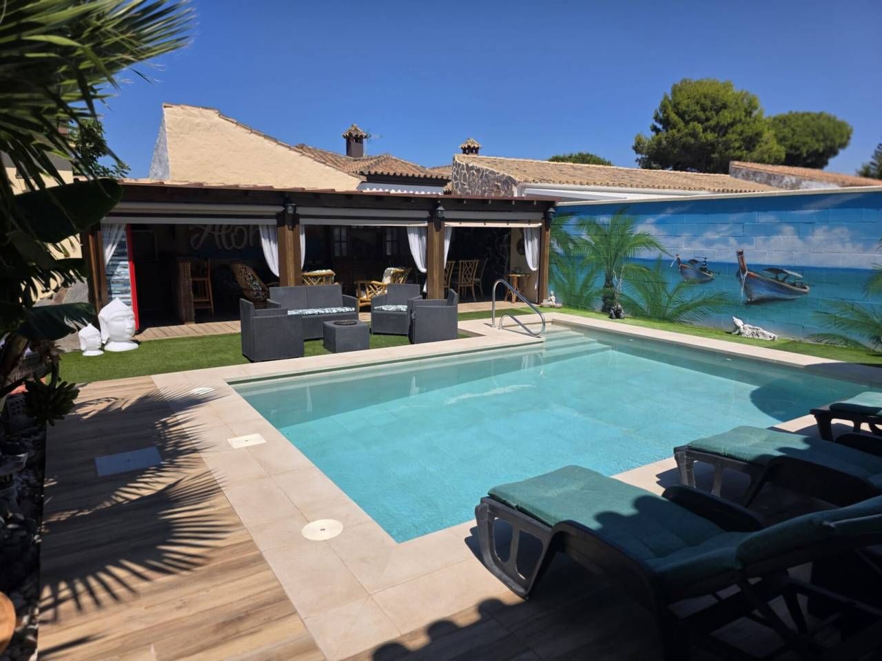 Piscina de Casa o xalet de lloguer en Chiclana de la Frontera amb Aire condicionat, Piscina i Moblat