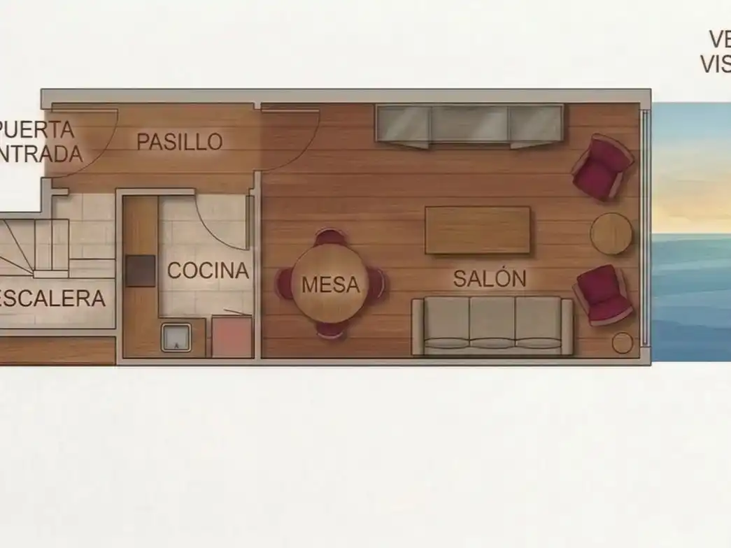 Sala d'estar de Àtic en venda en A Coruña Capital 