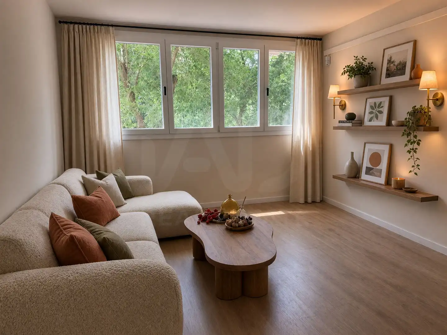 Living room of Flat for rent in Barcelona  with Air Conditioner and Heating
