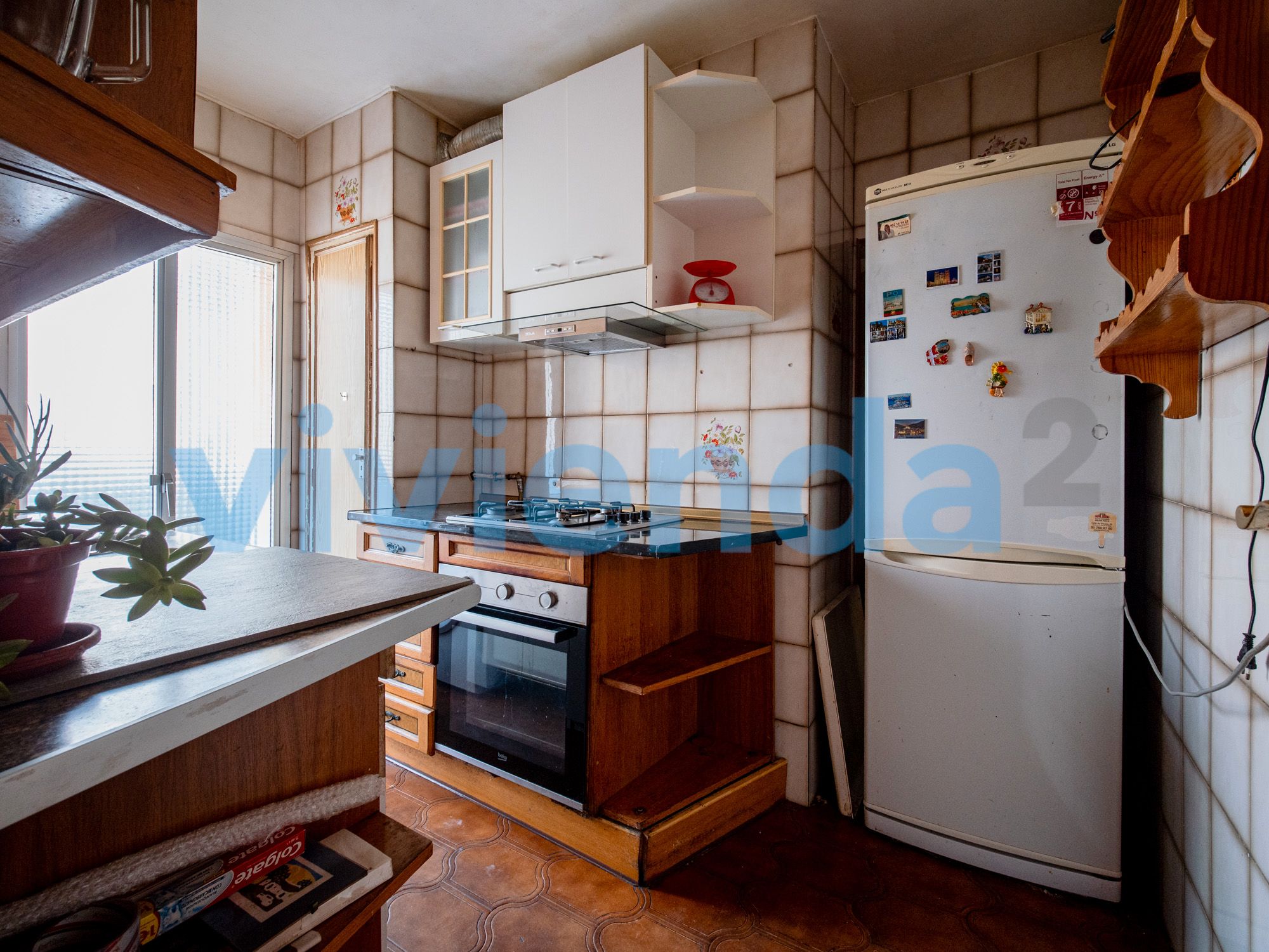 Kitchen of Flat for sale in  Madrid Capital  with Air Conditioner, Heating and Terrace