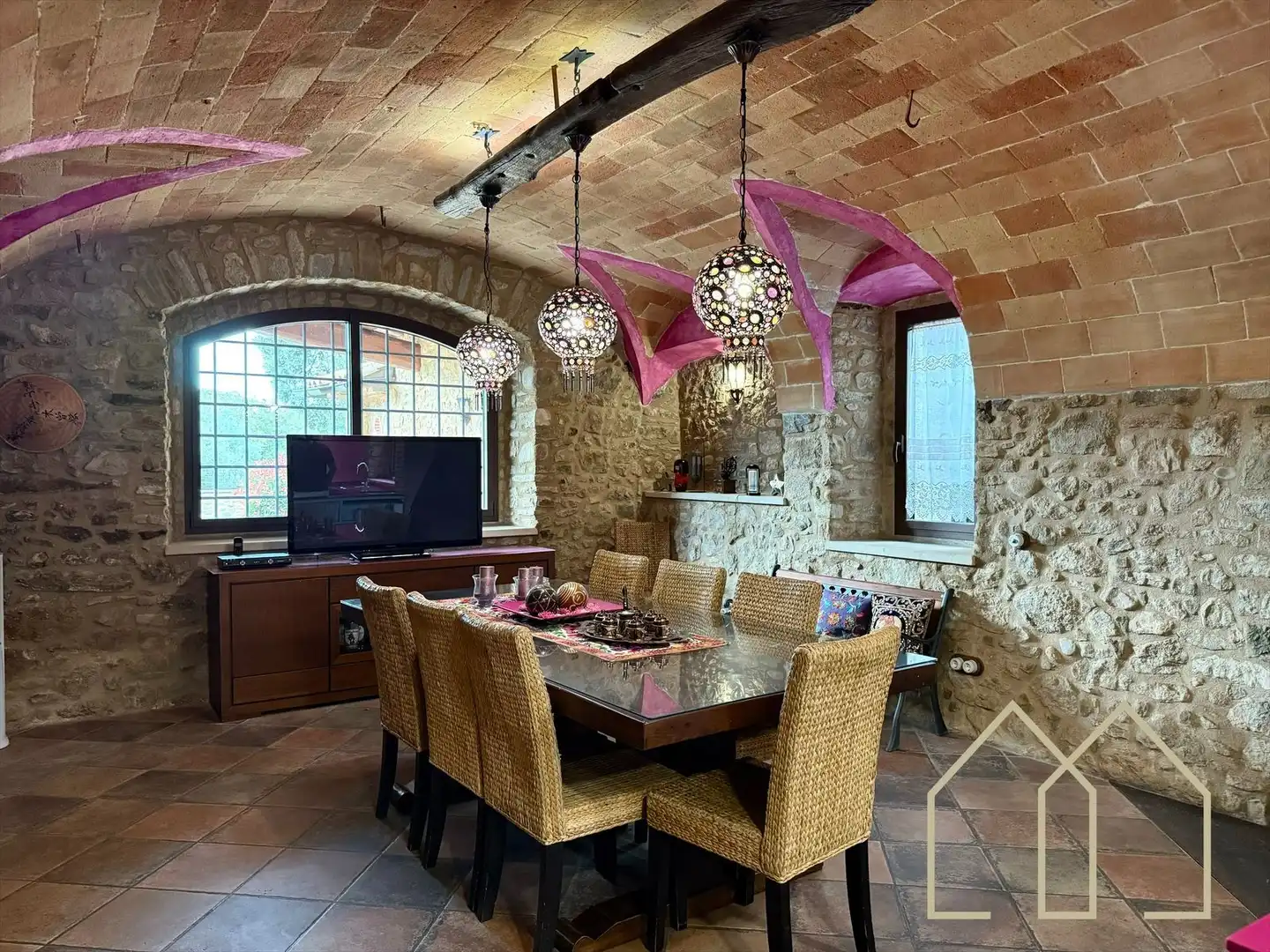 Comedor de Casa o chalet en venta en Sant Joan de Mollet con Aire acondicionado, Calefacción y Jardín privado