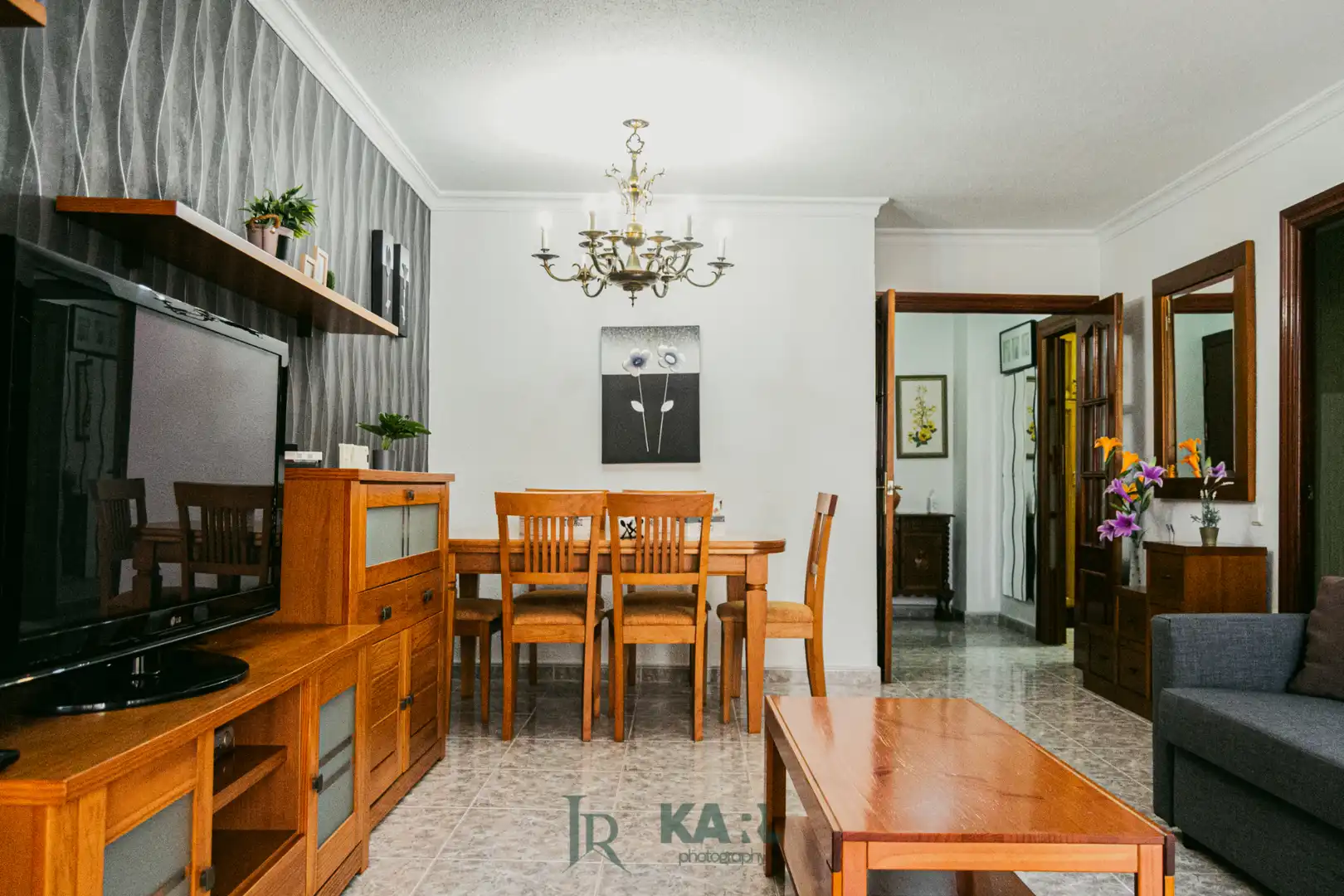 Comedor de Piso de alquiler en Málaga con Aire acondicionado, Calefacción y Jardín privado