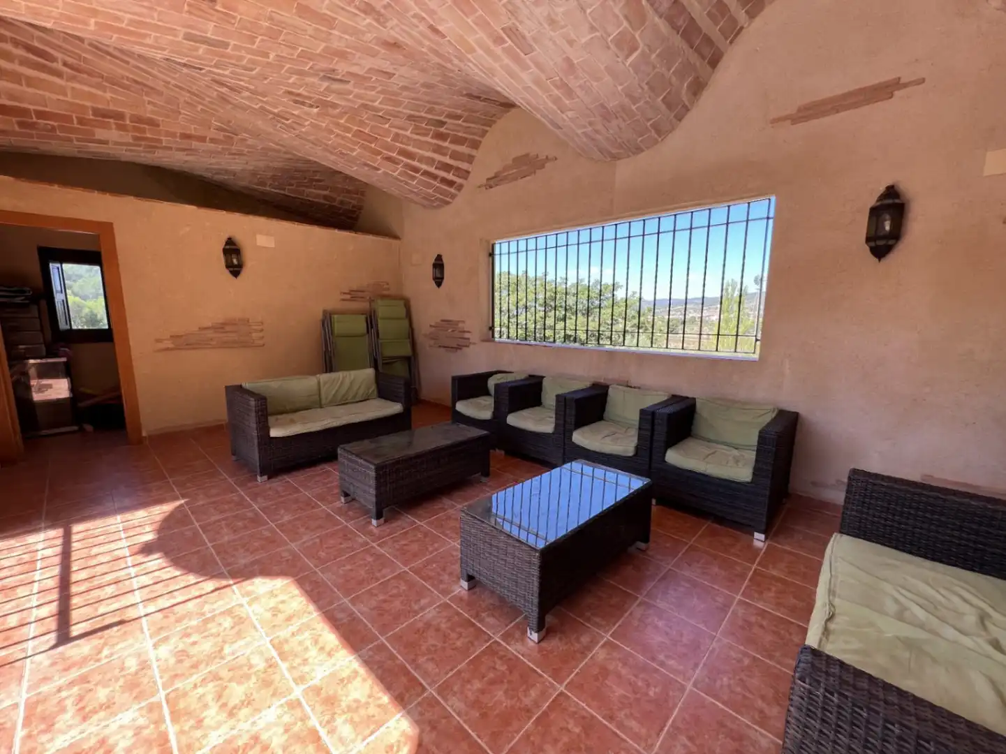 Terraza de Finca rústica en venta en Ibi con Aire acondicionado, Jardín privado y Trastero