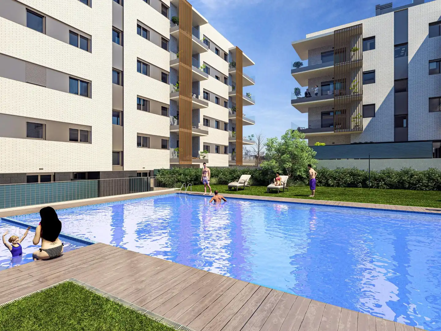 Piscina de Piso en venta en Castellar del Vallès con Calefacción, Jardín privado y Parquet