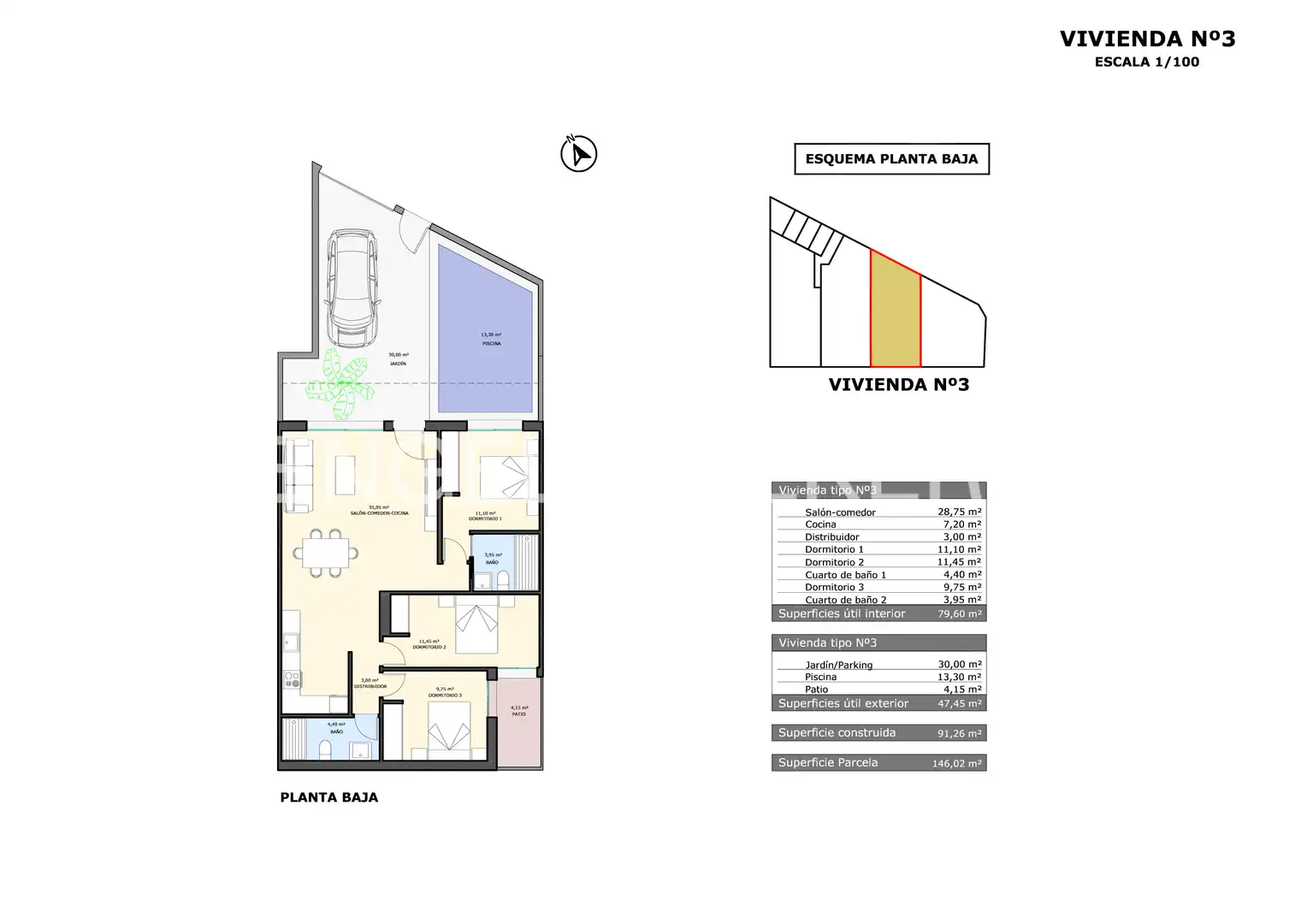 Apartamento en venta en Pilar de la Horadada con Aire acondicionado, Calefacción y Jardín privado