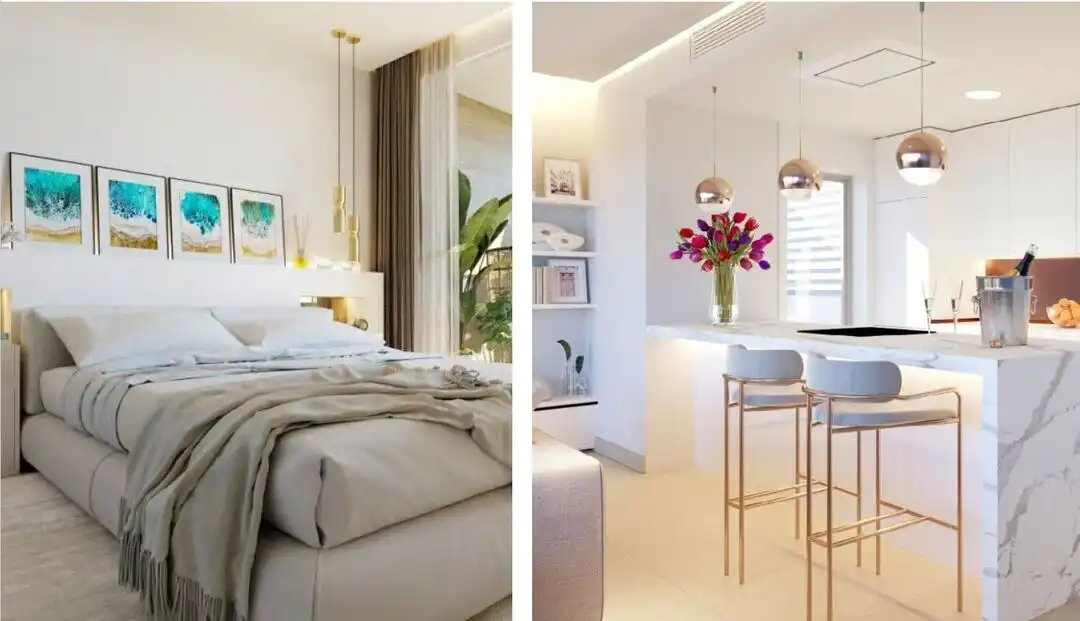 Schlafzimmer von Wohnung zum Verkauf in La Alcaidesa mit Klimaanlage, Heizung und Privatgarten