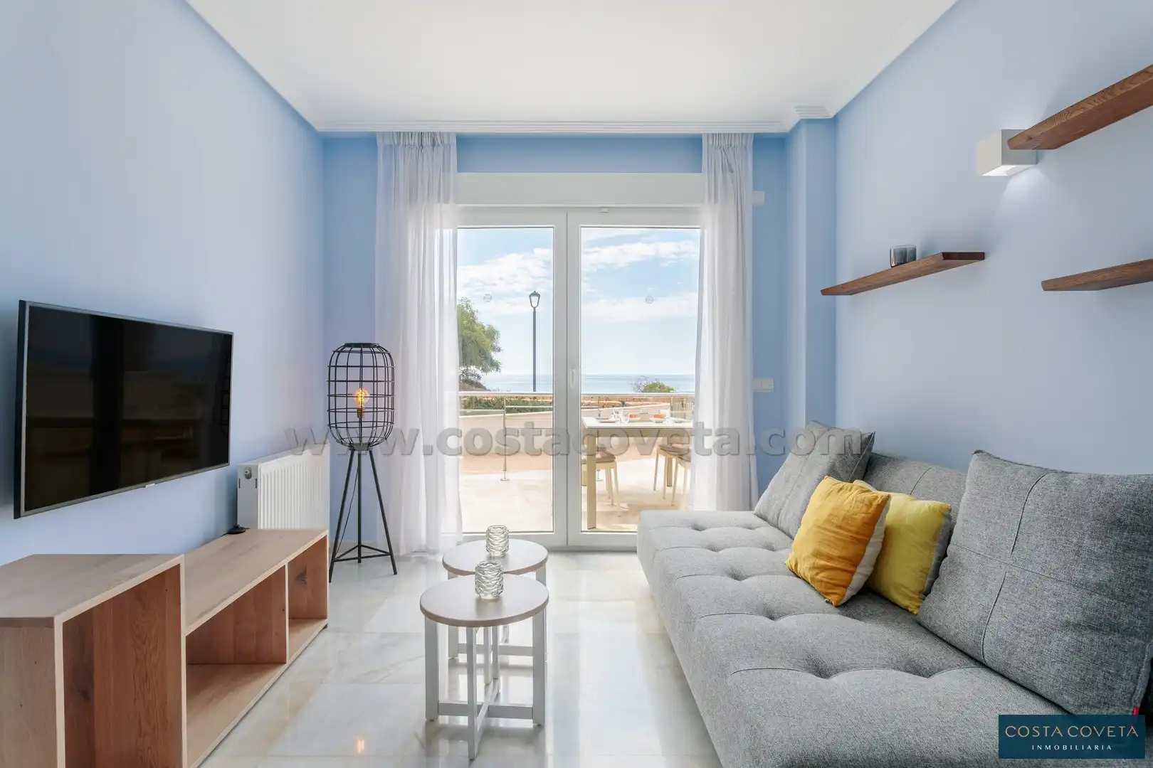 Wohnzimmer von Erdgeschoss zum Verkauf in El Campello mit Klimaanlage, Heizung und Terrasse