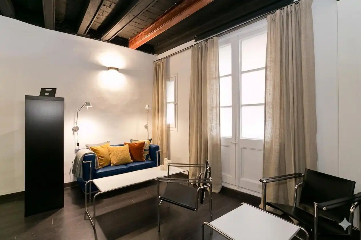 Sala d'estar de Pis en venda en Barcelona amb Aire condicionat, Calefacció i Balcó