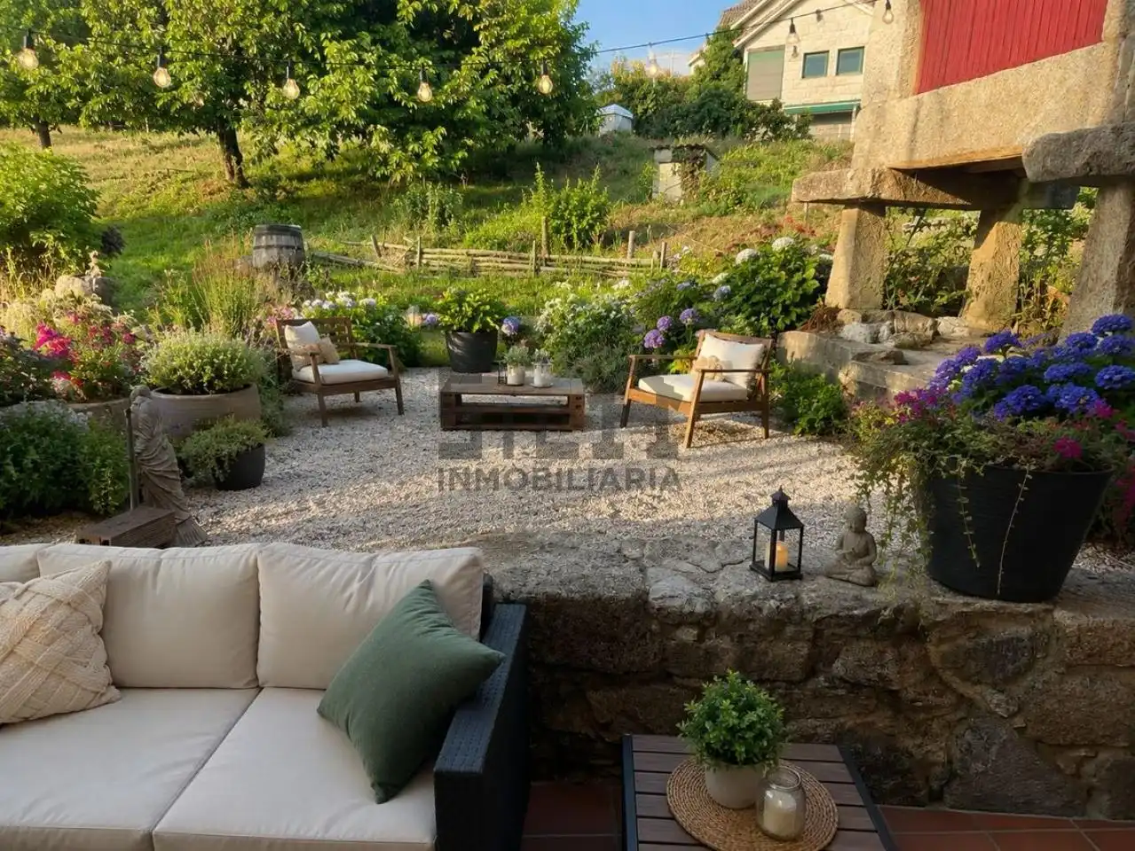 Terraza de Finca rústica en venta en Ourense Capital  con Calefacción y Jardín privado