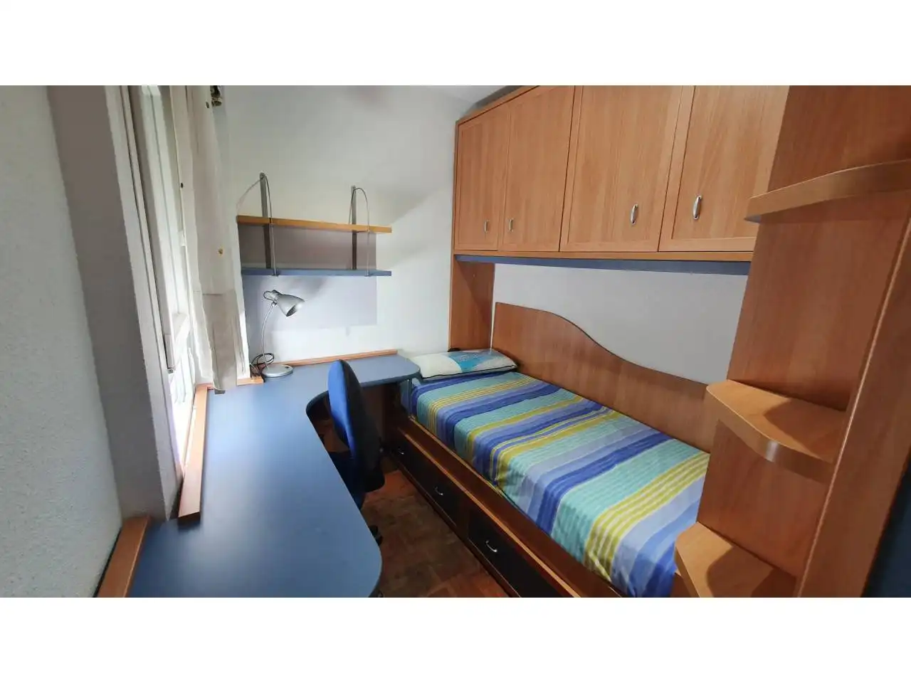 Schlafzimmer von Wohnung zur Miete in Leganés mit Heizung, Terrasse und Möbliert