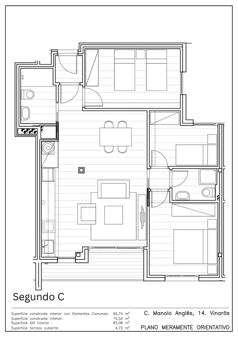 Wohnung zum Verkauf in Vinaròs mit Terrasse und Alarm