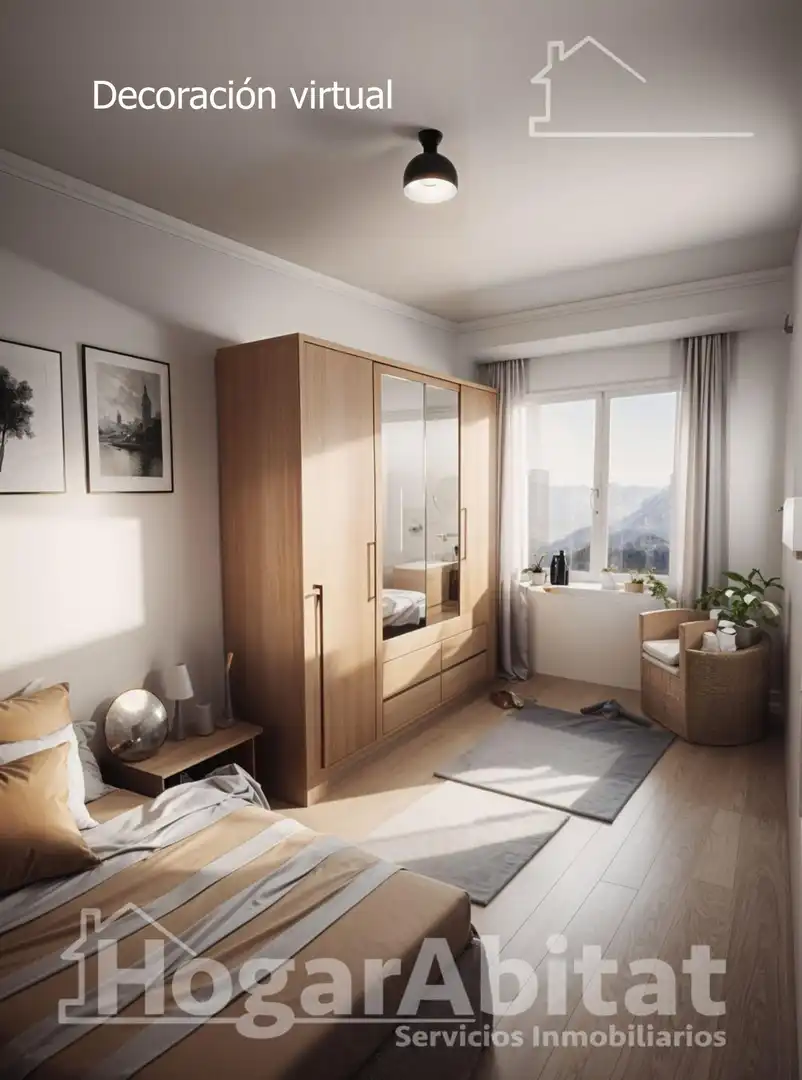 Dormitori de Pis en venda en  Valencia Capital amb Aire condicionat i Balcó