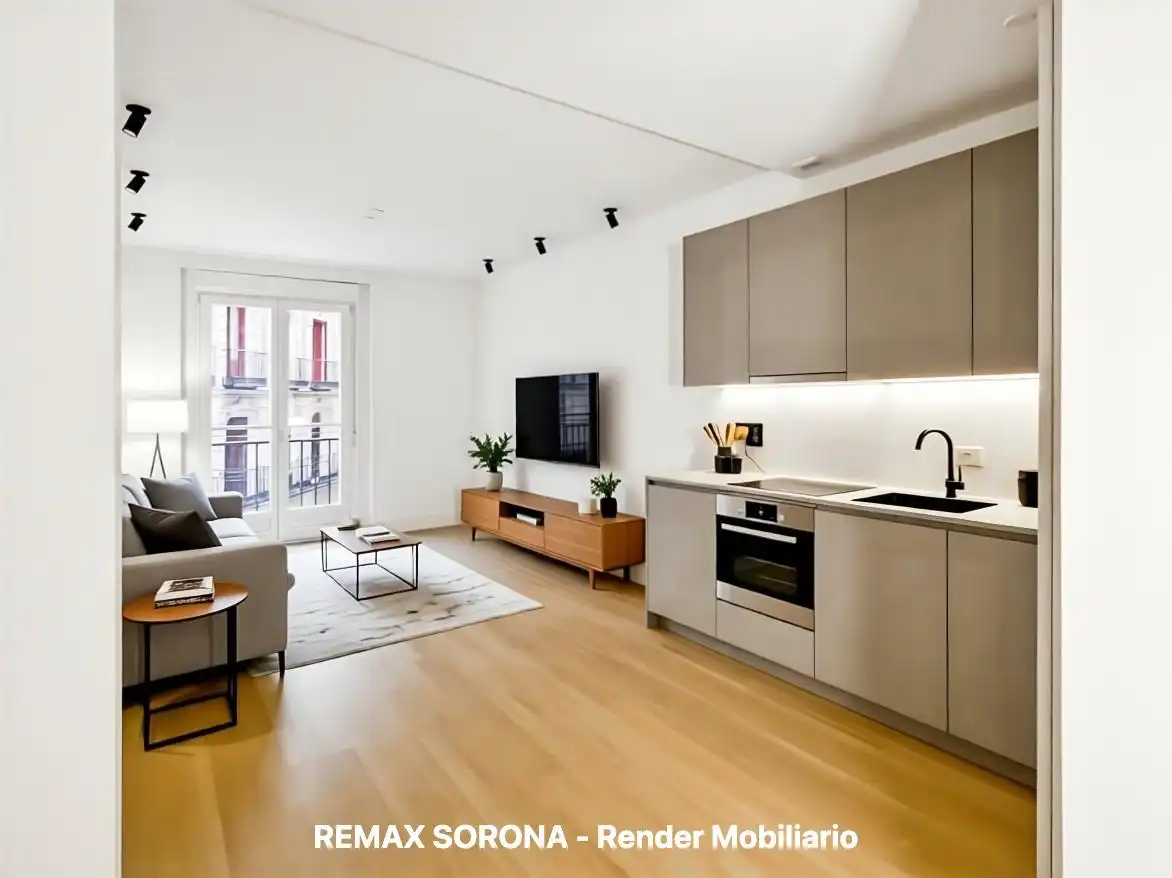 Sala de estar de Apartamento en venta en Madrid con Calefacción y Balcón