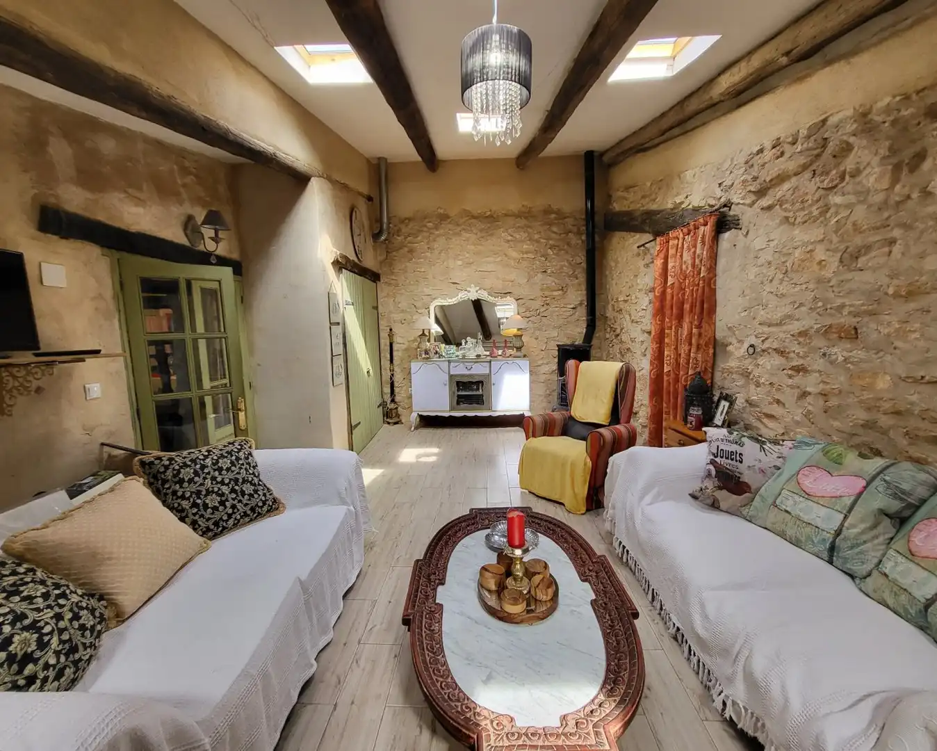 Wohnzimmer von Country house zum Verkauf in L'Ametlla de Mar  mit Privatgarten, Terrasse und Abstellraum